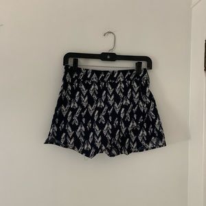 Navy Patterned Skort